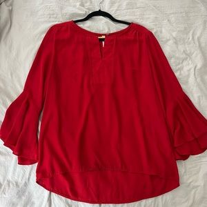 Flowy Vibrant Red Blouse